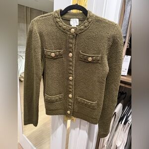Women’s  Olive Green Knit Jacket